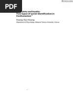 Asian J of Social Psycho - 2002 - Hwang - Filial Piety and Loyalty  Two Types of Social Identification in Confucianism