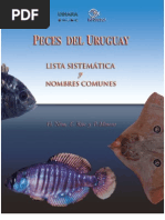 Peces Del Uruguay - Lista Sistemtica y Nombres Comunes