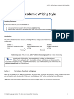 ELC1012 Unit 1 Achieving an Academic Writing Style.docx