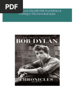 CHRONICLES VOLUME ONE First Edition & Printing In This Form Bob Dylan download pdf