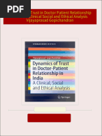 Full Download Dynamics of Trust in Doctor Patient Relationship in India A Clinical Social and Ethical Analysis Vijayaprasad Gopichandran PDF DOCX