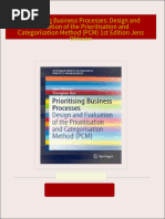 Prioritising Business Processes: Design and Evaluation of the Prioritisation and Categorisation Method (PCM) 1st Edition Jens Ohlsson download pdf