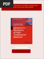 Buy ebook Advances in Mechanics of High-Temperature Materials Konstantin Naumenko cheap price