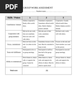 GROUP WORK ASSESSMENT