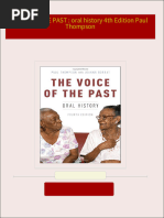 VOICE OF THE PAST : oral history 4th Edition Paul Thompson download pdf