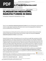 Olmesartan Medoxomil Manufacturers in India _ Verdantpharma