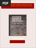 Studies in Linguistic Variation and Change From Old to Middle English 1st Edition Fabienne Toupin all chapter instant download