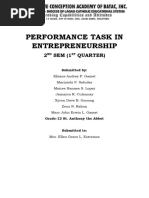 PERFORMANCE TASK IN ENTREPRENEURSHIP Group 1_093257