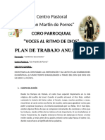 PLAN DE TRABAJO 2020 coro parroquial