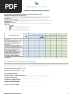 Inspection Checklist Form for Hardened concrete