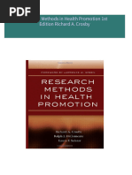 Full Download Research Methods in Health Promotion 1st Edition Richard A. Crosby PDF DOCX