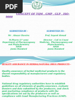 Concepts of Tqm , Iso 9000 ,Glp,Gmp