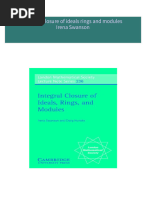 Integral closure of ideals rings and modules Irena Swanson 2024 Scribd Download