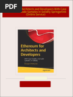 Download Complete Ethereum for Architects and Developers With Case Studies and Code Samples in Solidity Springerlink (Online Service) PDF for All Chapters