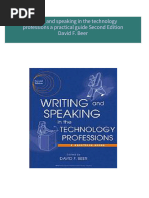 PDF Writing and speaking in the technology professions a practical guide Second Edition David F. Beer download