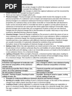 Chapter 7 Physical and chemical changes