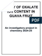 PROJECT 6.PRESENCE OF OXALATE IONS IN GUAVA