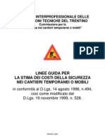 Linee Guida Per La Stima Dei Costi Della Sicurezza Nei Cantieri Temporanei O Mobili