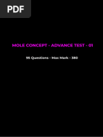 Mole Concept - JEE Advanced Test - 01