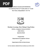 Machine Learning Data Mining Using Python -UBCC5001