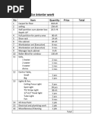 office bill format and quantity details