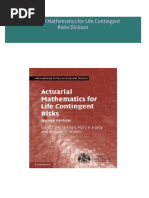 Actuarial Mathematics for Life Contingent Risks Dickson 2024 scribd download