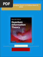 Quantum information theory 1st Edition Mark M. Wilde 2024 scribd download