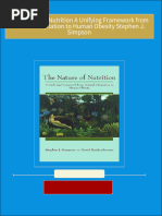 The Nature of Nutrition A Unifying Framework from Animal Adaptation to Human Obesity Stephen J. Simpson All Chapters Instant Download