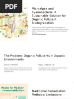 Microalgae and Cyanobacteria a Sustainable Solution for Organic Pollutant Biodegradation