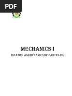 BME 101 Mechanics I 2018