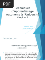 Techniques d'Apprentissage Autonome à l'Université