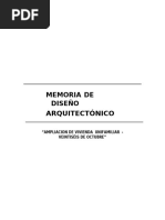 MEMORIA DESCRIPTIVA ARQ. Mz. Gd 42