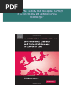 Download Full Environmental liability and ecological damage in European law 1st Edition Monika Hinteregger PDF All Chapters