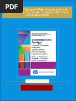 Experimental design unified concepts practical applications and computer implementation First Edition Bowerman download pdf