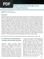 Emotionally unstable personality disorder an indepth analysis in clinical practice 2024