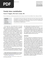 Frontal sinus cranialization