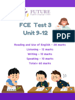 FCE Test 3 Unit 9-12