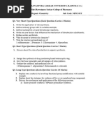 Assignment II MPC Advance Organic Chemistry I MPC102T