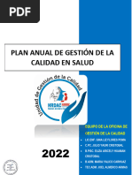 PLAN ANUAL DE GESTIÓN DE LA CALIDAD EN SALUD 2022