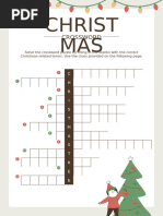 Christmas Crossword Worksheet in Brown, Red, Green, And Yellow Retro Style.pptx