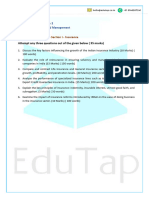 Full Length Mock 1 Paper 3 Insurance and Management Questions With