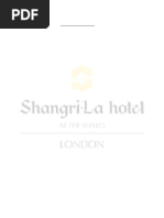 Shangri-La Hotel the Shard London Employment Agreement Letter Copy Assistant Manager Front Office