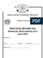 Class X Practical File Artificial Intelligence for 2022-23