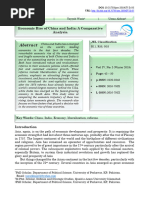 Economic Rise of China and India a Comparative Ana