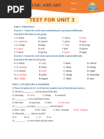 TEST FOR UNIT 3