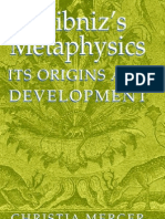 Christia Mercer - Leibniz's Metaphysics - Its Origin and Development