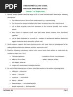 [Biol-12] Evolution Worksheet - Fasil Ahmed