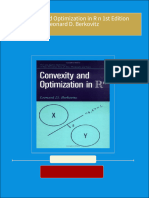 Convexity and Optimization in R n 1st Edition Leonard D. Berkovitz All Chapters Instant Download