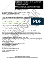 METALS AND NON METALS LAST 20 YEARS PYQ
