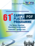 61st ICAI Campus Placement Brochure for Nov24 Qualified CAs - CA Monk